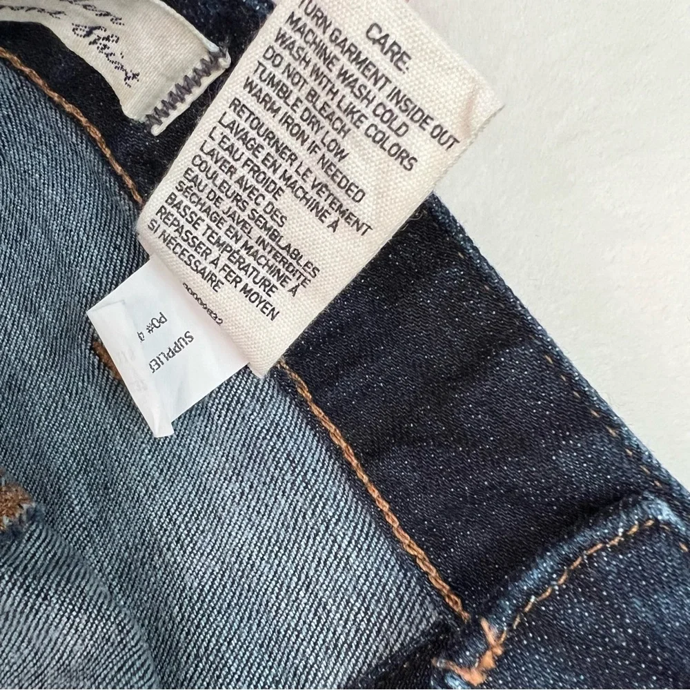 Ralph Lauren Denim Supply Tilden Button Front Denim Mini Jean Skirt Dark Wash 30